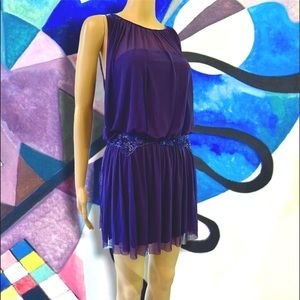 Free people aubergine dropped waist dress size S